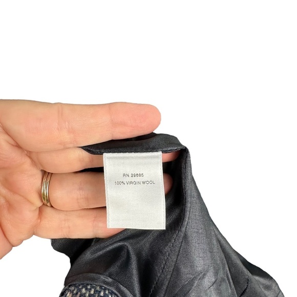 Pendleton Sz S NWT Women's Gray Blue Open Front Long Sleeve Wool Blazer - Picture 6 of 15